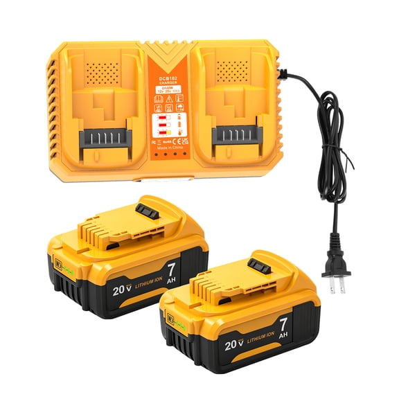 Sunbat 20V Max 6000mAh DCB200 with DCB102 Charger Compatible with 12V/20V Power Tools