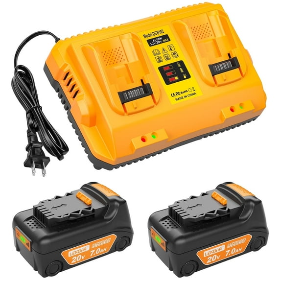 Sunbat 20V Max 6000mAh DCB200 with DCB102 Charger Compatible with 12V/20V Power Tools