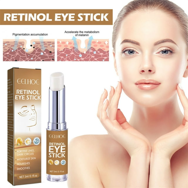 2 Packs Retinol eye Cream stick hydrates and tightens the skin around
