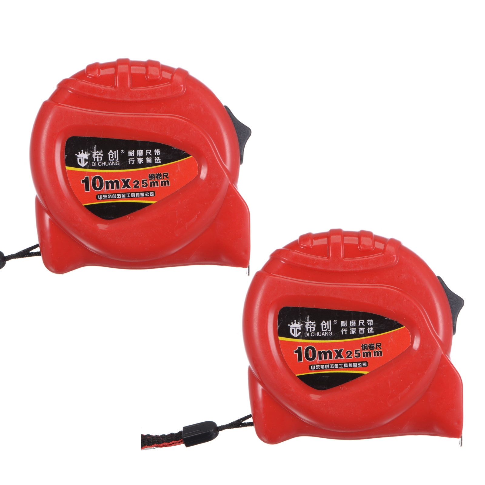 2 Packs Retractable Tape Measure 10M Metric Ruler Stainless Steel