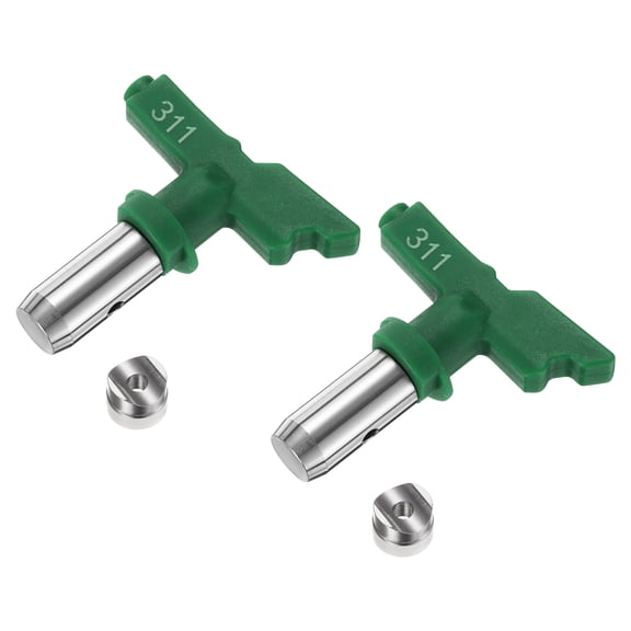 2 Packs Reversible Spray Tips for Airless Sprayer 311 Paint Spray Nozzle Tips Sprayer Machine Parts, Green