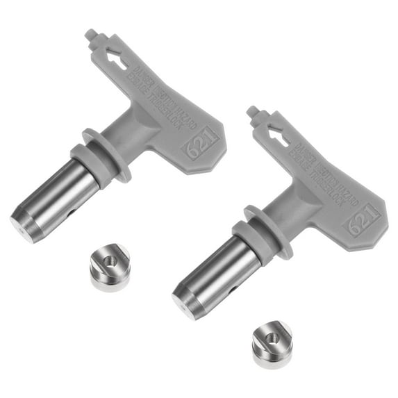 2 Packs Reversible Spray Tips for Airless Sprayer 621 Paint Spray Nozzle Tips Sprayer Machine Parts, Grey