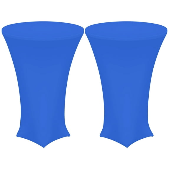 Uxcell Cocktail Tablecloth Spandex Stretch Tablecloth 2 Pcs Blue 24" Dia x 43" Height
