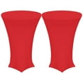 thumbnail image 1 of Uxcell Cocktail Tablecloth Spandex Stretch Tablecloth 2 Pcs Red 32" Dia x 43" Height, 1 of 7