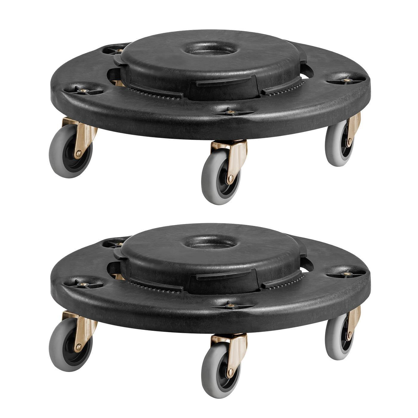 2 Packs Round Trash Can Dolly Fit 20, 32, 44, 55 Gal Garbage Container ...