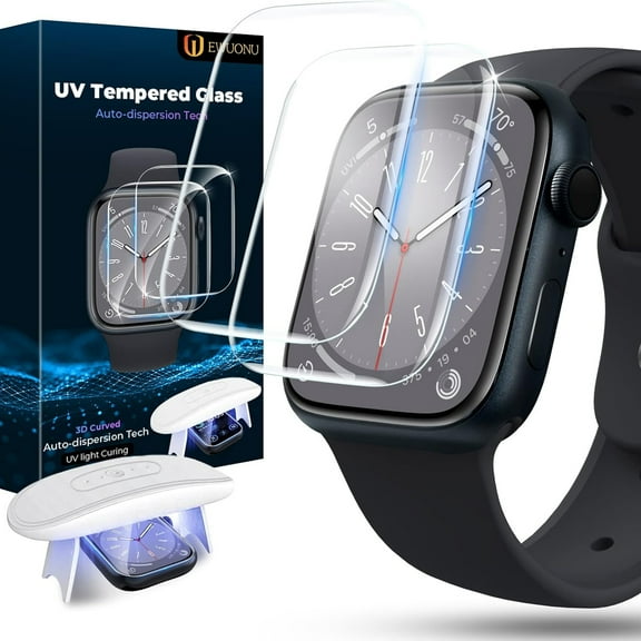 2-Packs Screen Protector for Apple Watch Series 10 42mm, 9H Tempered Glass Full Coverage Watch Screen Protector, Bubble Free High-Transparency Screen Protective Film for iWatch 10 42mm, Clear