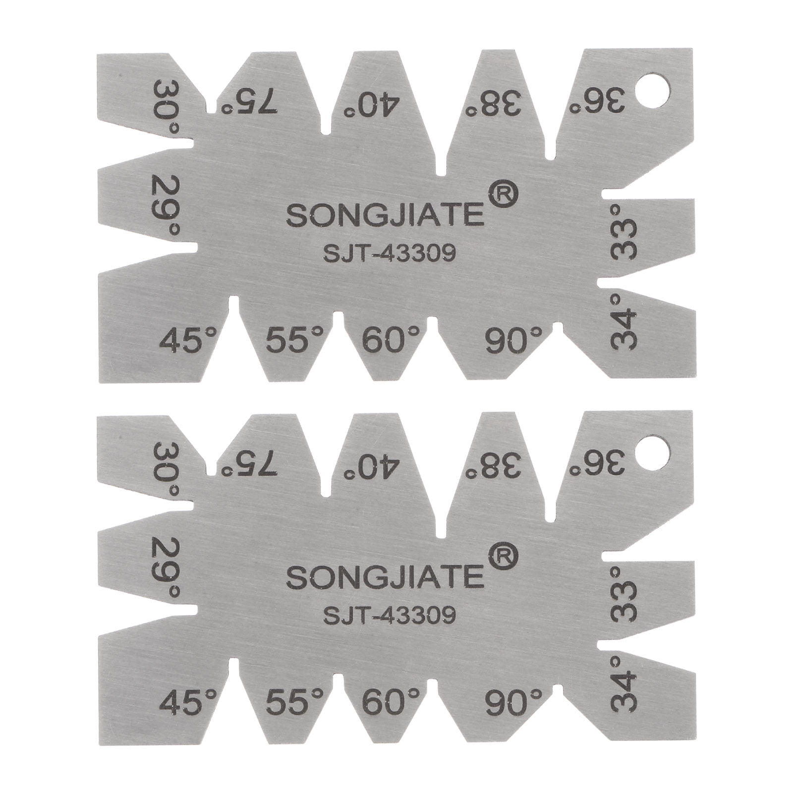 2 Packs Screw Thread Gauge Cutting Angle Gage Template 29 to 90 Degrees