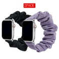 thumbnail image 1 of 2 Packs Scrunchie Bands for Apple Watch Bands 38mm 41mm 45mm 42mm Scrunchies Soft Pattern Printed Fabric Wristband Bracelet Women Elastic Scrunchy iWatch Bands 40mm 44mm Series 3 2 1 SE 7 6 5 4, 1 of 8