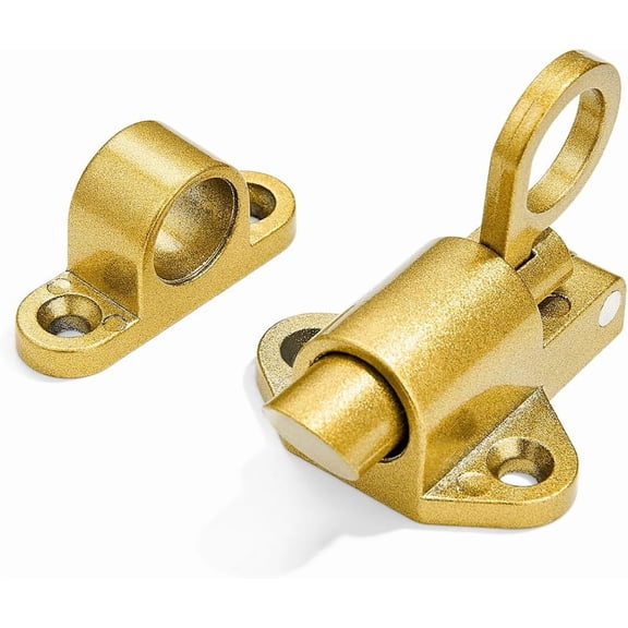 2 Packs Self-Closing Latches,Gold Spring Door Lock,Resilient Bolt Latch Aluminum Alloy Safety Automatic Spring Barrel Door Lock with Screws,Used for Wooden Door,Wooden Window and Cabinet etc