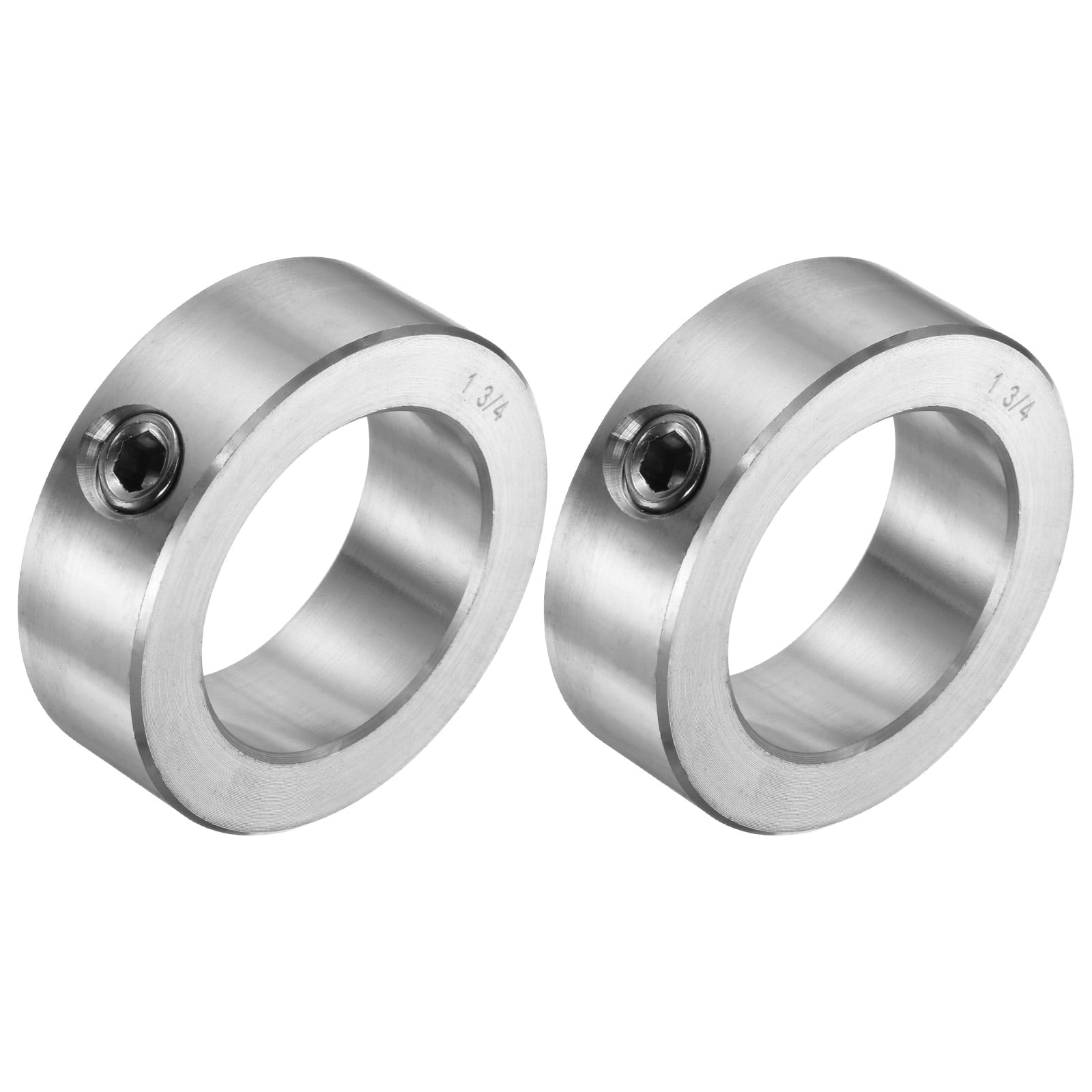 2 Packs Set Screw Collars 1-3/4" Bore 304 Stainless Steel Shaft Collars, 2-5/8" OD, 7/8" Width