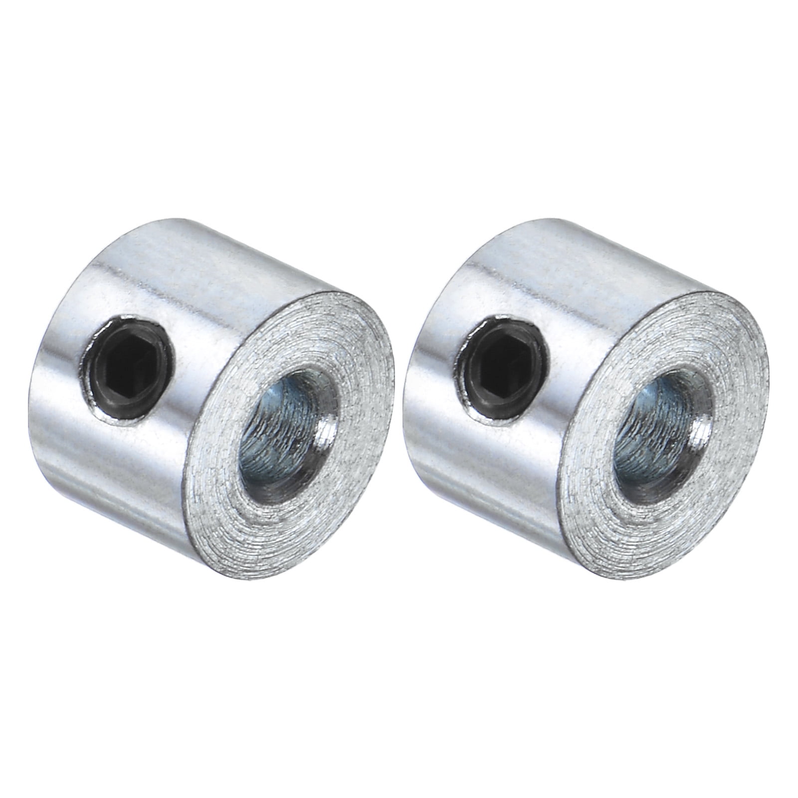 2 Packs Set Screw Collars 1/8" Bore Carbon Steel Shaft Collars, 3/8" OD
