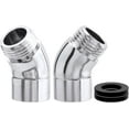 2 Packs Shower Head Adapters 135 Degree Angle Showerhead Extension