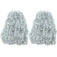 thumbnail image 1 of 2 Packs Silver Super Duper Thick Tinsel Garland 50 Ft Total (Two Strands Each 25 ft Long) (Silver, 50 Ft. (Two 25 ft Tinsels)), 1 of 6