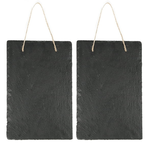 2 Packs Slate Farmouse Hanging Chalkboard Sign,8 x11 Inches - Black Rustic Wall Dcor for Kitchen, Wedding, Bathroom, Outdoor Garden, Pantry Signs