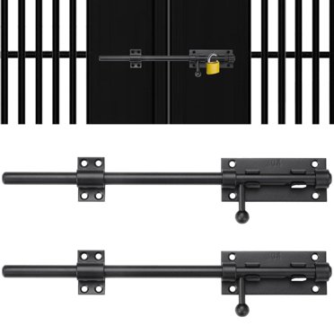 2Pcs Barrel Bolt Latch With Padlock Set,6.3 Inch Seychelles