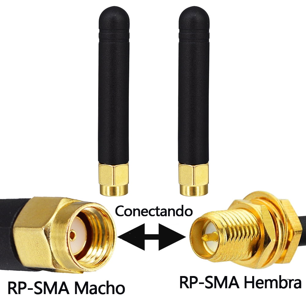 Dbi Computer Cable 2 Packs Small Mini Dual Band WiFi 2dBi 2.4GHz 5GHz 5.8GHz MIMO RP-SMA ...