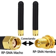 2 Packs Small Mini Dual Band WiFi 2dBi 2.4GHz 5GHz 5.8GHz MIMO RP-SMA Bluetooth Antennae for PC Computer Network Card FPV WiFi Bluetooth USB Adapter