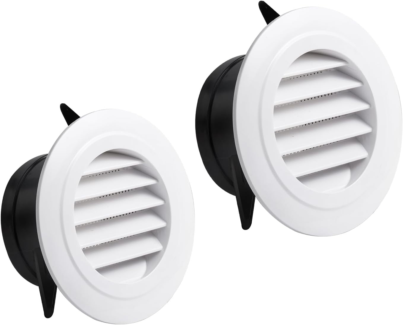 2 Packs Soffit Vents 4 Inch Vent Cover Round Vent Cover with Builtin