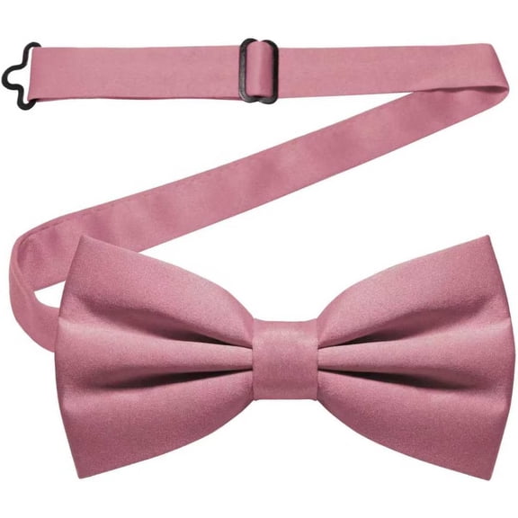 2 Packs Solid Color Pre-tied Bow Tie Adjustable Bowtie for Men