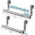 thumbnail image 1 of 2 Packs Stainless Steel (SUS304)Kitchen Over Cabinet Towel Rack with One Towel Bar Hanger, Towel Holder on Inside or Outside of Doors, Storage and Organization for Hand Towels, Dish Towels, Tea Towels, 1 of 6