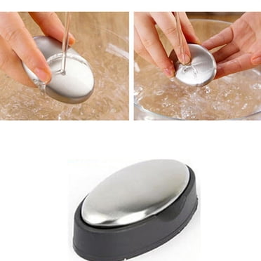 Nipocaio 2 PCS Stainless Steel Soap,Magic Metal Odor Remover Bar Eliminating Smells Like Fish Onion Garlic Scents From Hands And Skin