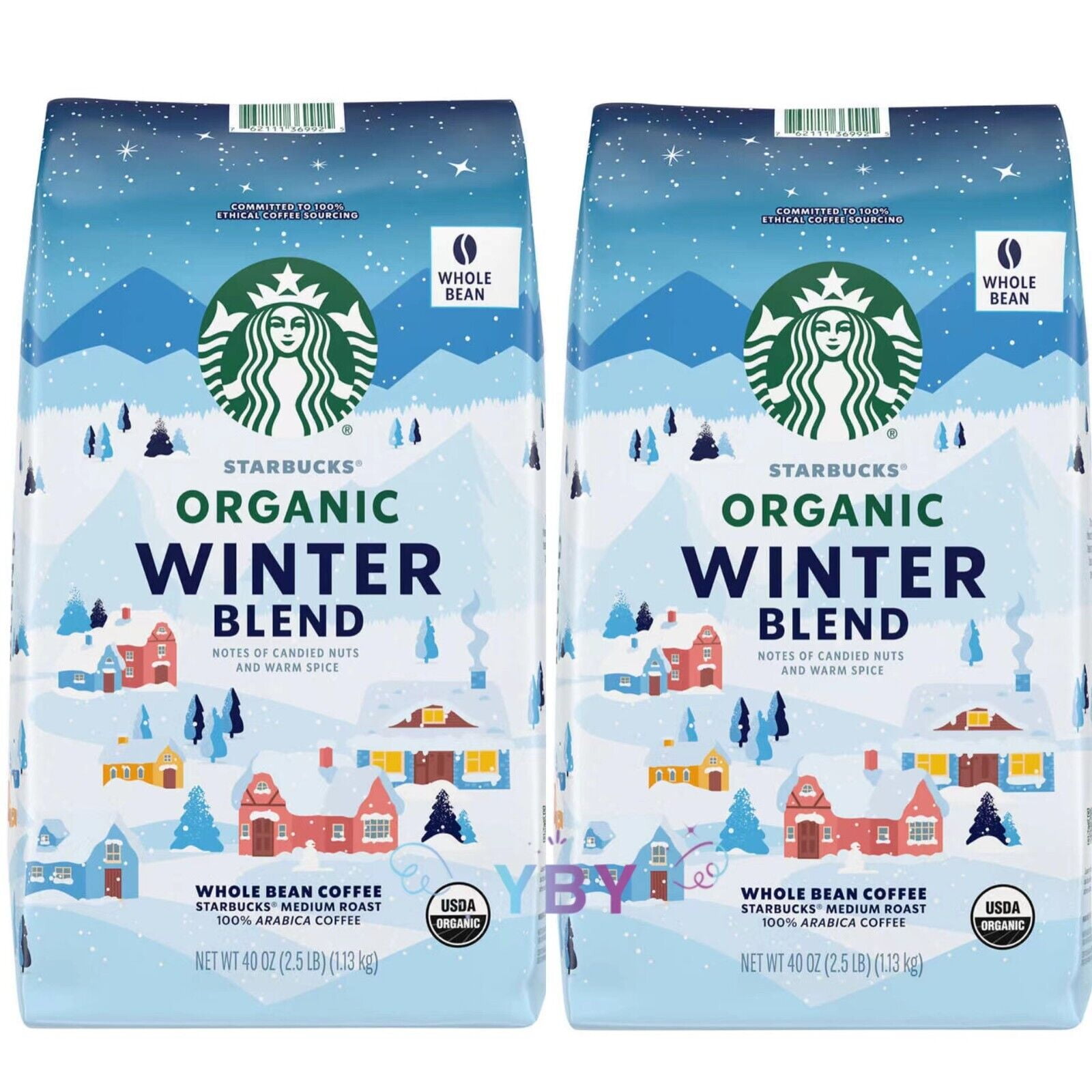2 Packs Starbucks Organic Winter Blend Whole Bean Coffee Medium 2 5lb 2-packs-starbucks-organic-winter-blend-whole-bean-coffee-medium-2-5lb