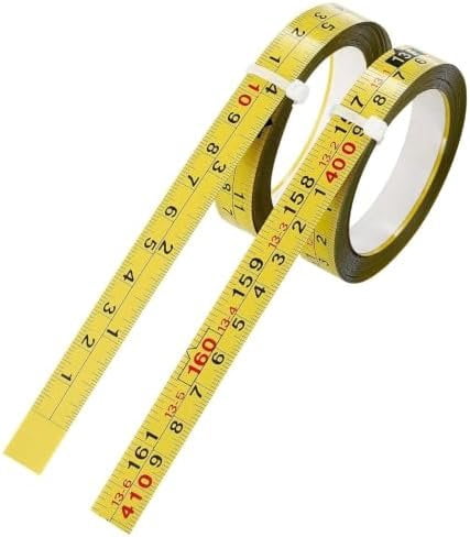 Simple Mm Ruler 2 Packs Steel Self-Adhesive Measuring Tape, Right to Left Reading 100cm ...