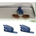 thumbnail image 1 of 2 Packs Sunglasses Holders for Car Visor - Magnetic Leather Sunglasses Holder and Ticket Card Clip - Car Visor Accessories (Blue), 1 of 8
