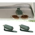 thumbnail image 1 of 2 Packs Sunglasses Holders for Car Visor - Magnetic Leather Sunglasses Holder and Ticket Card Clip - Car Visor Accessories (Green), 1 of 8