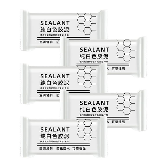 2 Packs Super Diamond Mud Wall Hole Repair Sealant for Air Conditioner Ducts Mouse Holes Crack Filler White Rubber Putty Waterproof Home Repair Kit 20g