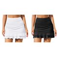 (2Packs)Swim Skirt for Women Womens Swim Top with Shorts Bathing Suit