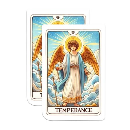 (2 Packs) Temperance Tarot Card Magnets - Metaphysical Spiritual Mystic Magnets - 5 Inches On Longest Side - Premium Magnet - for Fridges, Toolboxes, Cars - Made in USA - MAG2257