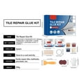 thumbnail image 1 of 2 Packs Tile Repair Kit with Glue Set for Porcelain Bathtub Countertop Scratch Fix Strong Durable Adhesive Fiberglass Acrylic Repair Kit for Home Kitchen Bathroom Renovation DIY Projects, 1 of 8