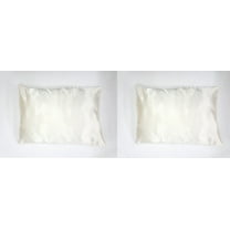 2 Packs Toddler Travel Pillow Case Pillowcases Quality Satin, Side Zipper Enclosure (Cream, 2 Pack Toddler)