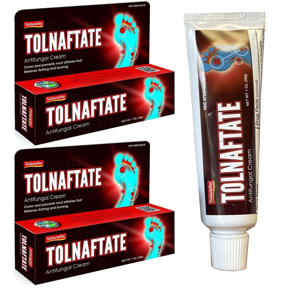 2 Packs Tolnaftate AntiFungal Cream Athletes Foot Relief 1oz Ringworm Jock Itch