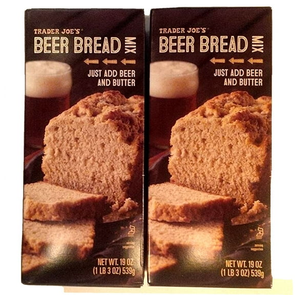 2 Packs Trader Joe's Beer Bread Mix Just Add Beer And Butter 19 oz Each