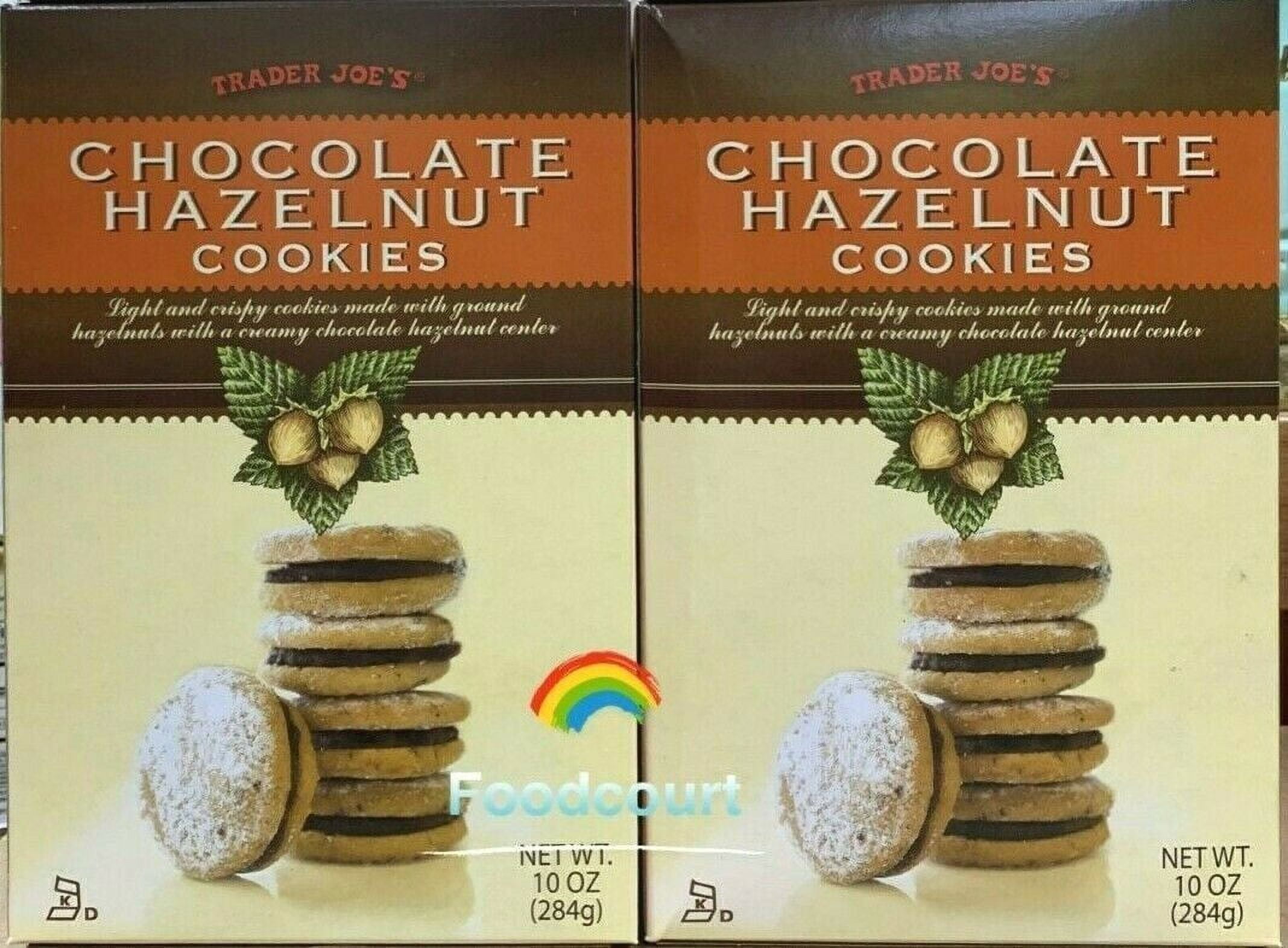 2 Packs Trader Joe's Chocolate Hazelnut Cookies 10 oz Each Pack