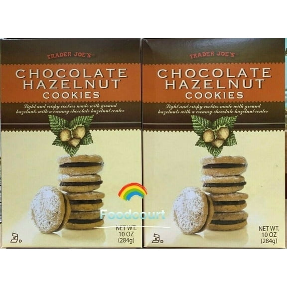 2 Packs Trader Joe's Chocolate Hazelnut Cookies 10 oz Each Pack