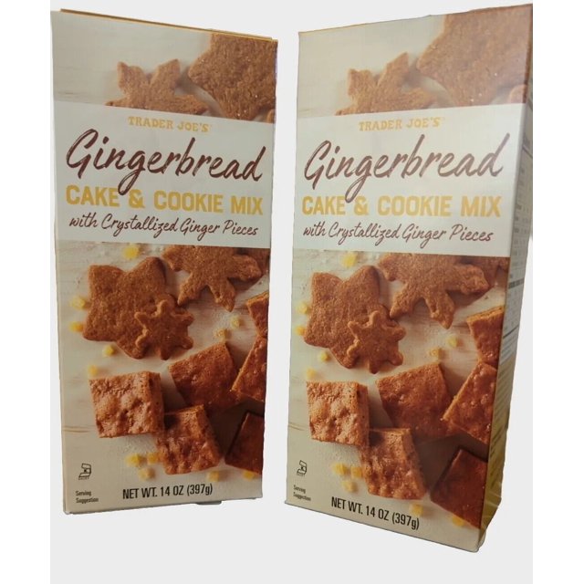 2 Packs Trader Joe's Gingerbread Cake & Cookie Mix 14 oz Each Pack
