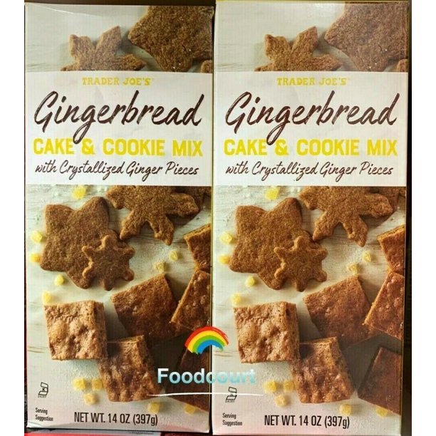 2 Packs Trader Joe's Gingerbread Cake & Cookie Mix 14 oz Each