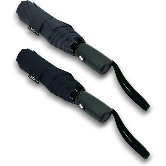 2 Packs Travel Umbrellas for Rain and Wind, Automatic Compact Lightweight Portable Wind Resistant Umbrella for Men Women