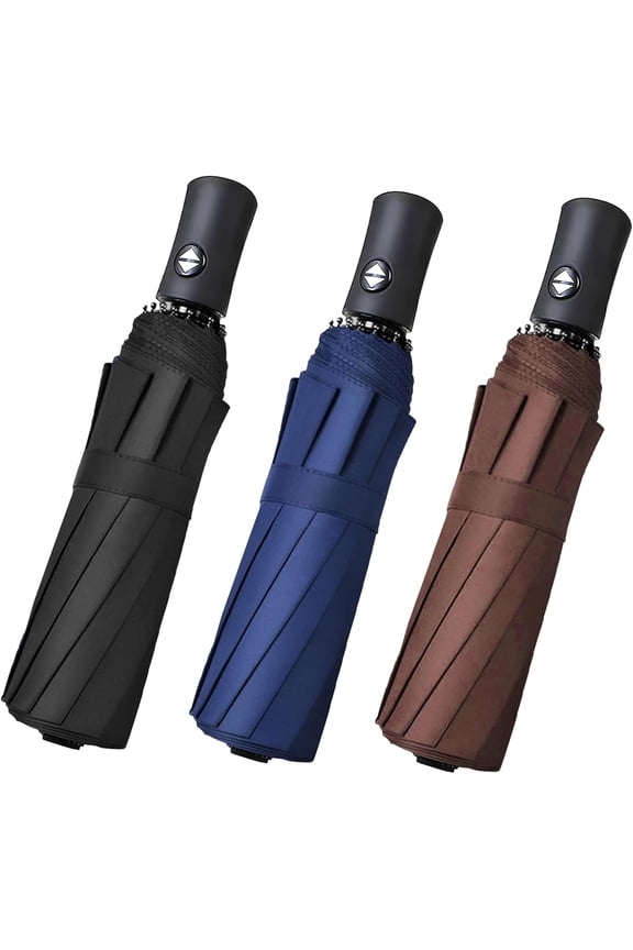 2 Packs Travel Umbrellas for rain Windproof Compact Umbrella Folding Small Strong and Portable Automatic Open and Close - Men and Women