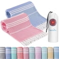 thumbnail image 1 of 2 Packs Turkish Beach Towels Vacation Essentials Quick Dry Sand Free Soft Absorbent Extra Large Xl Big Blanket Adult Oversized Bath Pool Swim Towel Lightweight Thin Sandless Compact No Sand Packabl, 1 of 6