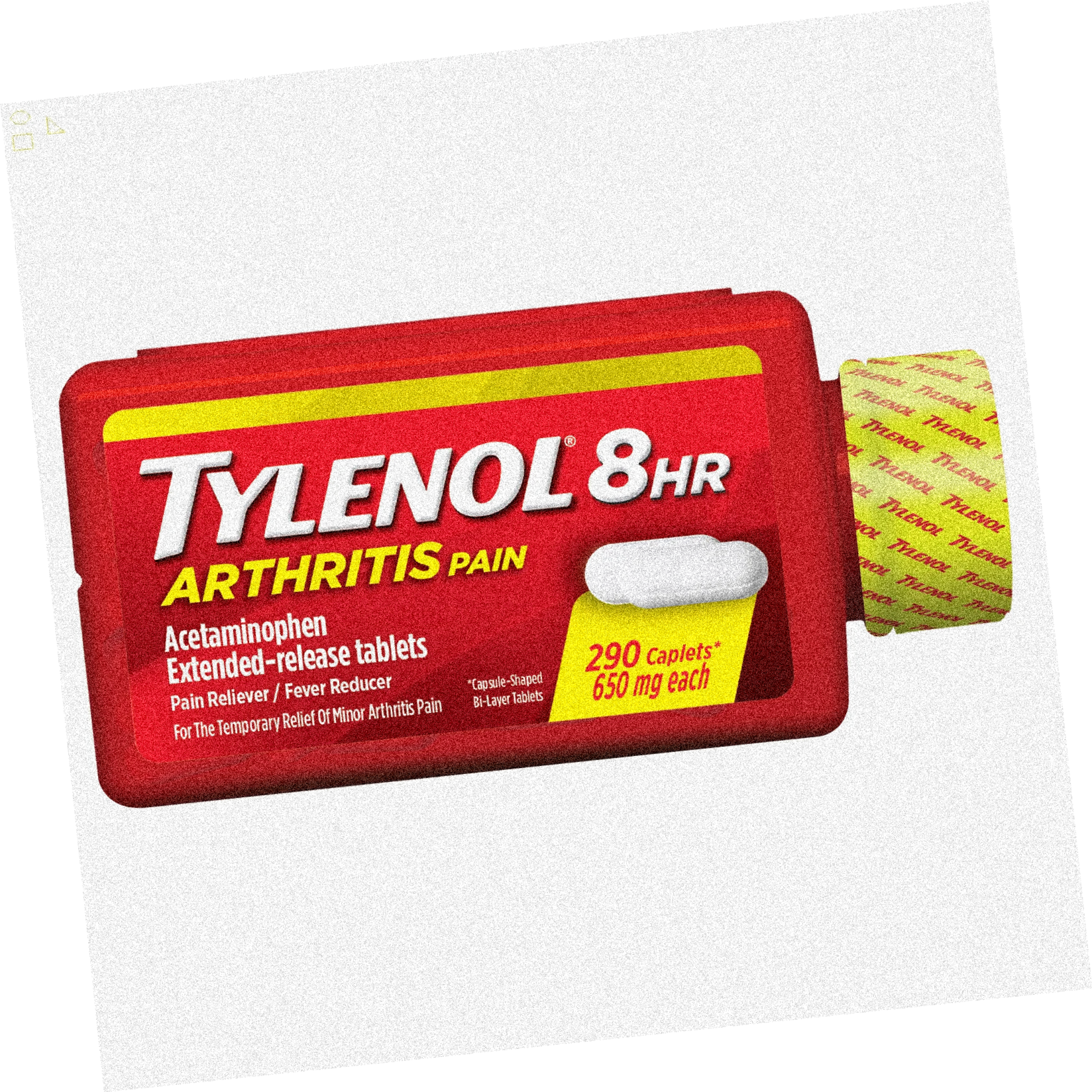 2 Packs Tylenol 8 Hour Acetaminophen 650 Mg Arthritis & Joint Pain, 290