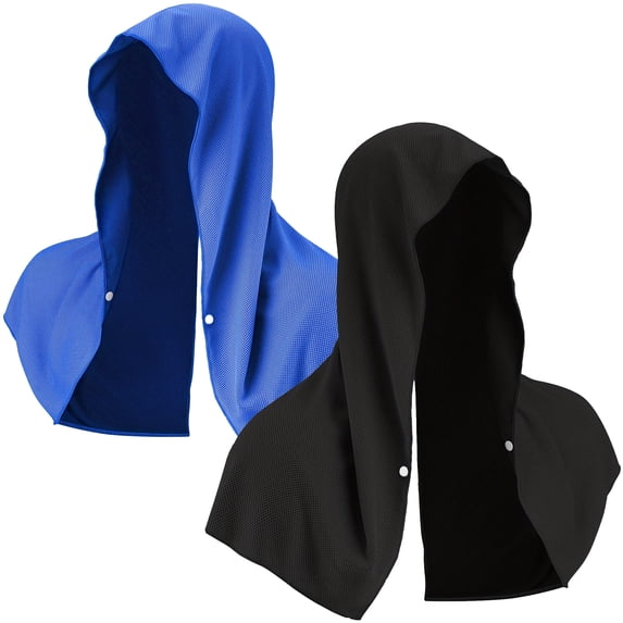 2 Packs UPF 50 Cooling Ice Hoodie Towels, Instant Cool Towel for All Outdoor Sports