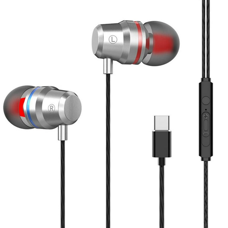 Packs] USB C Headphones, Type C w/h Mic Remote Control Noise