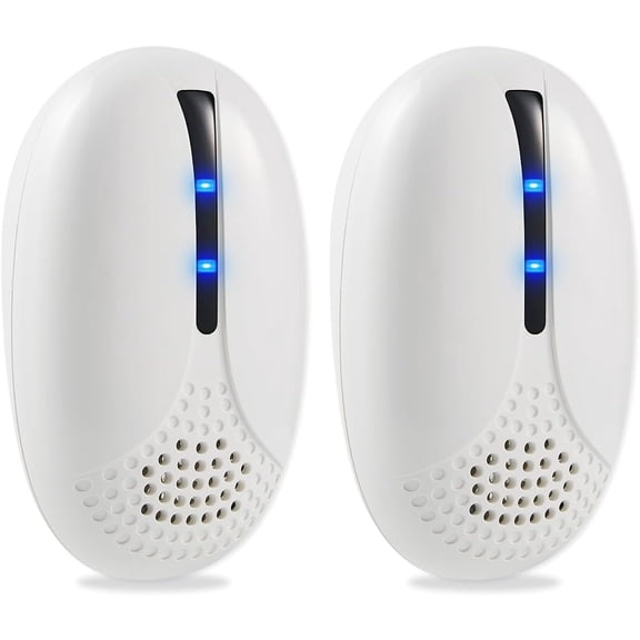 2 Packs Ultrasonic Pest Control Repeller, 2024 New Electronic Plug-in Ultrasonic Pest Repeller for Mouse, Bug, Rodent, Insects, Cockroach, Mice, Spider, Ant, Mosquito& Rats Indoor Use Repeller