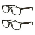 thumbnail image 1 of 2 Packs Unisex Square Frame Blue Light Blocking Computer Reading Glasses Readers for Men Women +2.00, 1 of 6