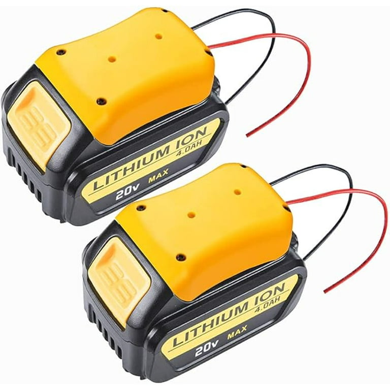2 Packs Upgrade for DeWALT Battery Adapter Power Source Mount for Dewalt 20V Battery Adaptor Dock with Wires Battery Converter Connector DIY Power Wheel Adapter Truck Robotics Toys Walmart