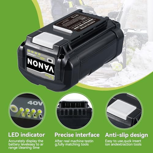 2 Packs Upgrade OP4040 40V 6.0Ah Replacement for Ryobi Battery Lithium Ion Compatible with OP4015 OP4026 OP40201 OP40261OP4030 OP4040 OP40401 OP4050 OP40501 OP4050A OP40601 OP4060A